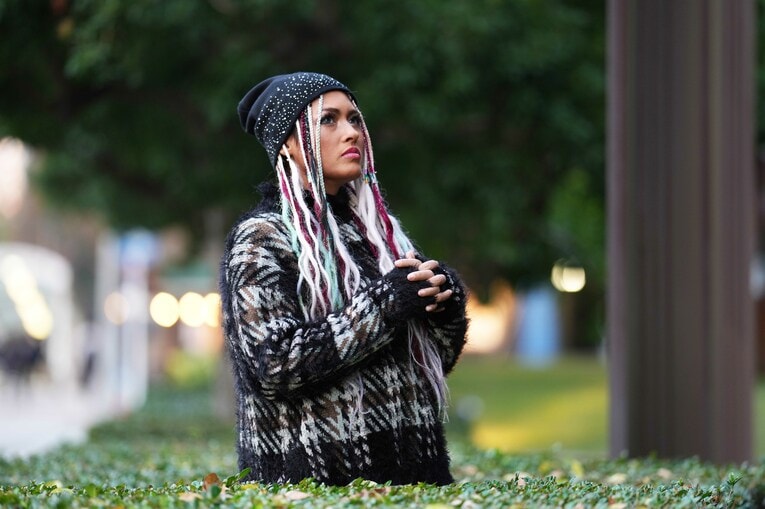 プロレスの未来に思いを馳せるジュリア　©Essei Hara