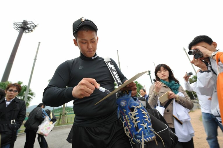 日本ハム時代の中田翔／2008年　©︎Hideki Sugiyama