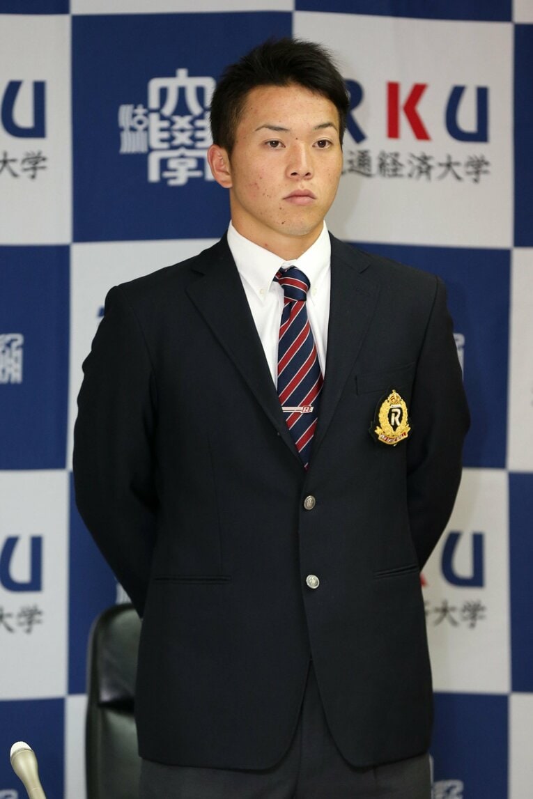 2018年、ドラフト3位で日本ハムに入団した生田目翼（日本通運）。流経大時代の、2016年ドラフトではプロ志望届を提出も指名漏れとなった　©Sankei Shimbun