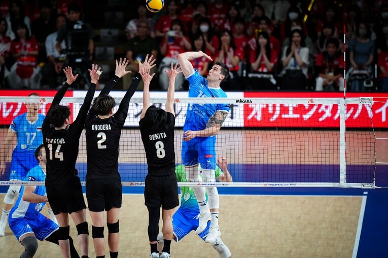 VNLスロベニア戦　©︎Volleyball World