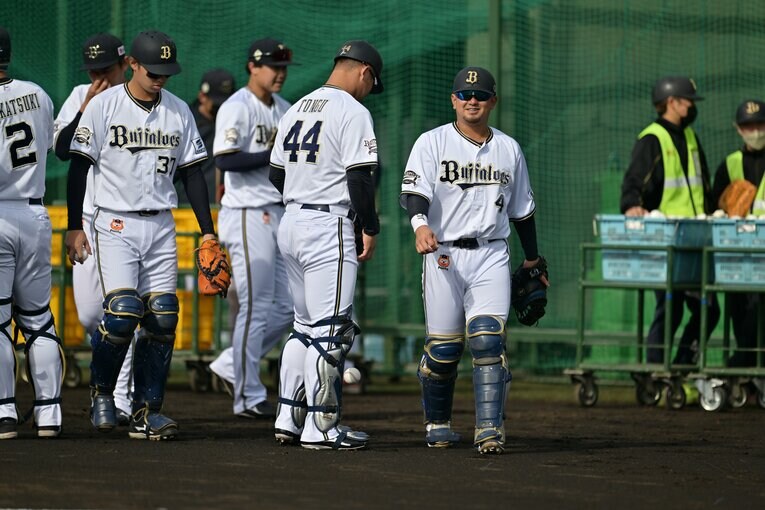 オリックスの春季キャンプでの森友哉　©Hideki Sugiyama