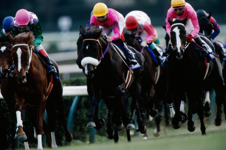 白いシャドーロールがトレードマークのナリタブライアン　©Sports Graphic Number