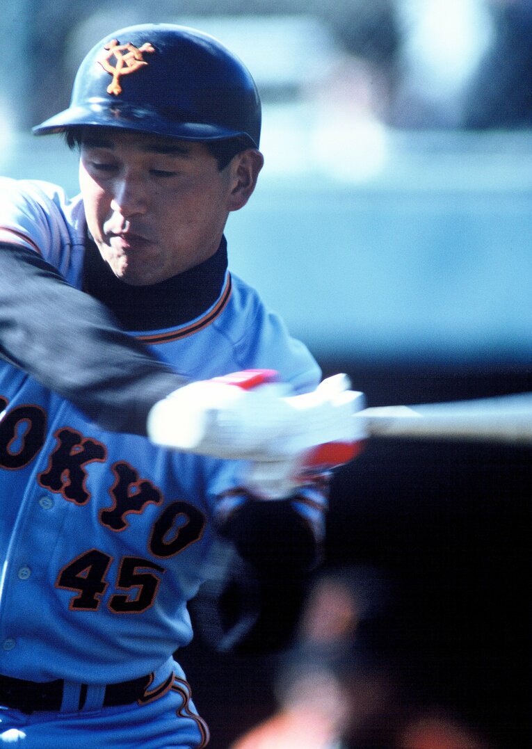 1986年撮影、現役時代の岡崎郁　©Makoto Kenmizaki