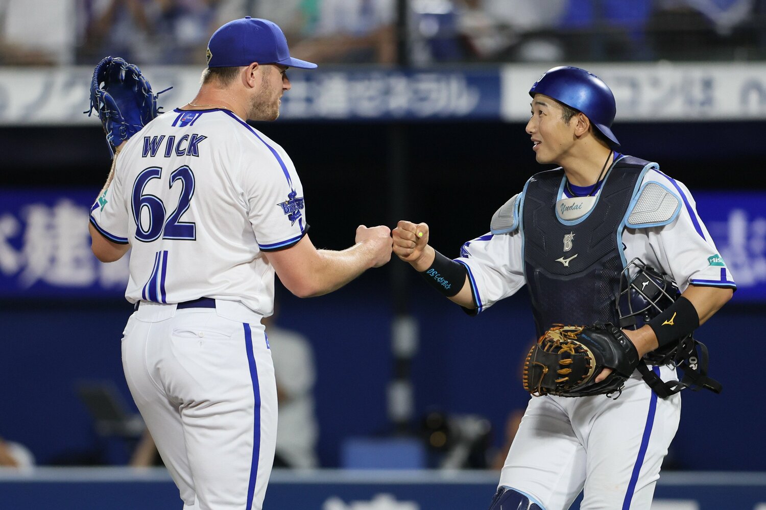 山本祐大はウィックを「正義感が強い」と評する　©JIJI PRESS