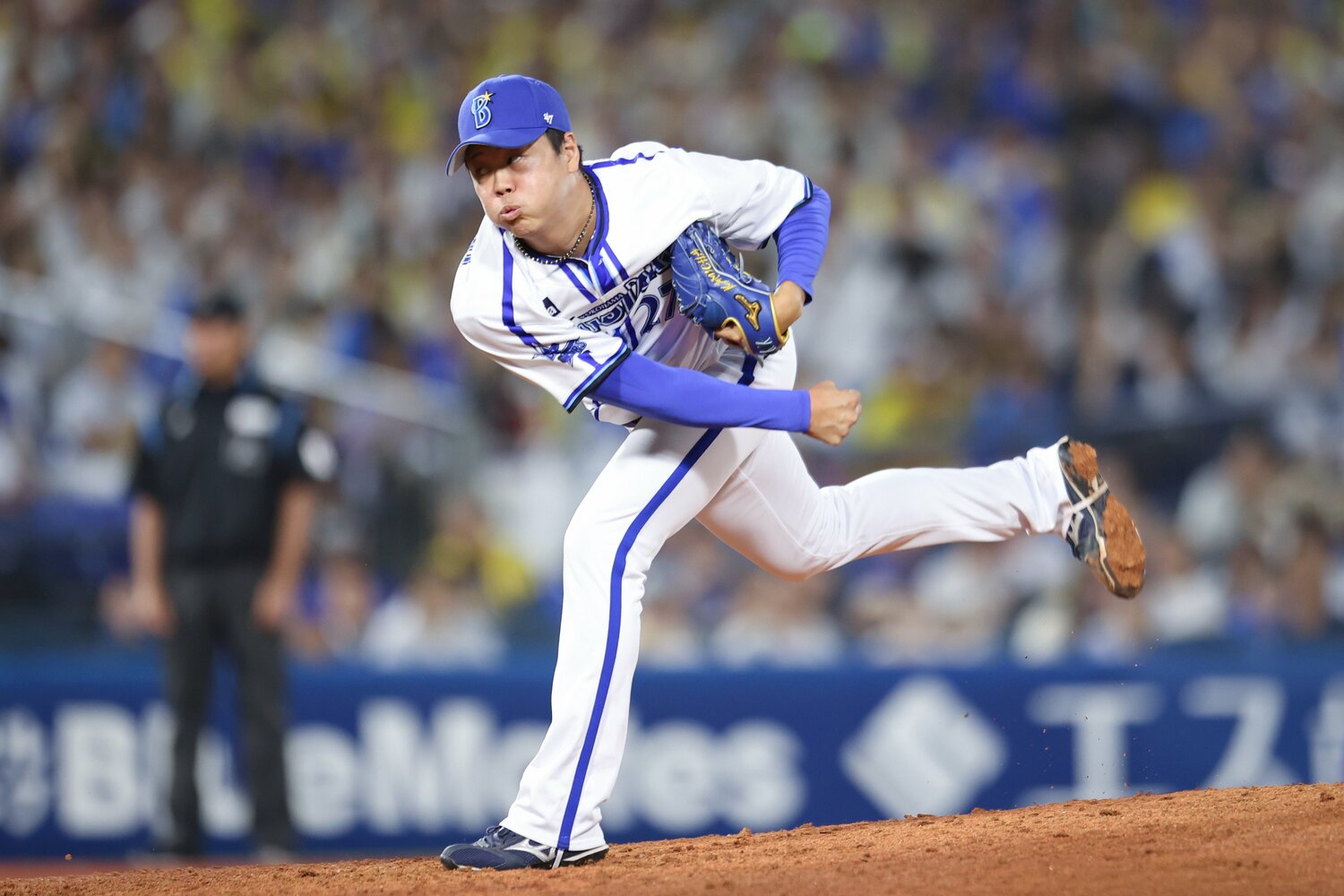 2年前の現役ドラフトでDeNAからソフトバンクへ移籍した上茶谷大河 ©JIJI PRESS