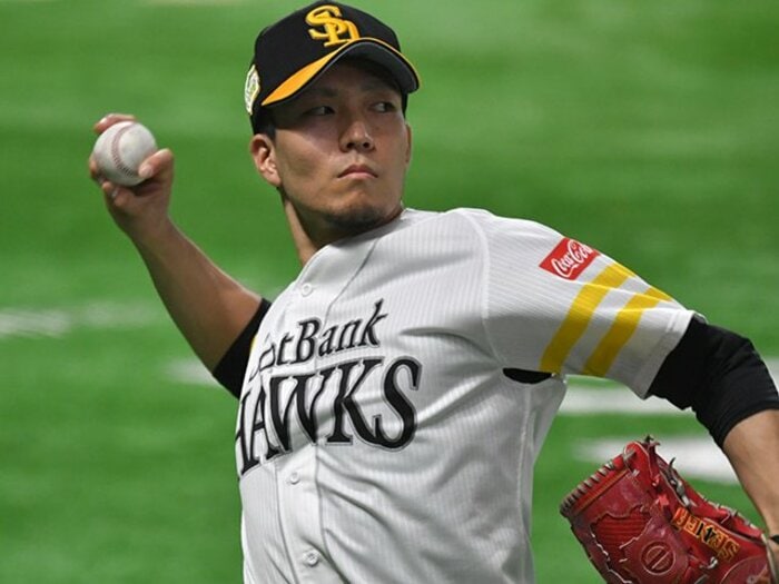 ソフトバンク千賀滉大、不安定な立ち上がりから見事な修正。6回2失点の力投で見せたエースの意地。<Number Web> photograph by Hideki Sugiyama