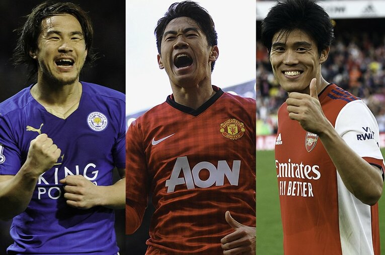 岡崎慎司、香川真司、冨安健洋……プレミアの大舞台に挑戦した日本人選手たちはそれぞれの持ち味を発揮した ／ photograph by Getty Images