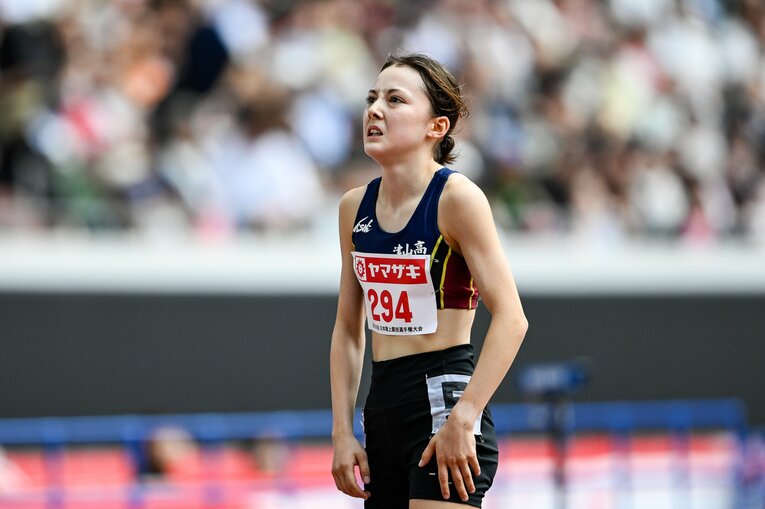 【2025日本選手権】日本選手権でのドルーリー。貧血の影響から実力を発揮しきれず　©Nanae Suzuki