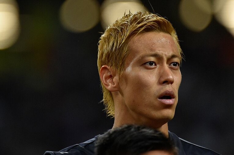 日本代表時代の本田圭佑。その言葉には強烈な求心力がある　©Takuya Sugiyama