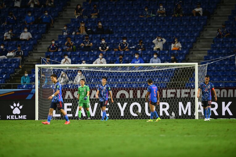 ゴールを奪われた日本代表は意気消沈　©JMPA