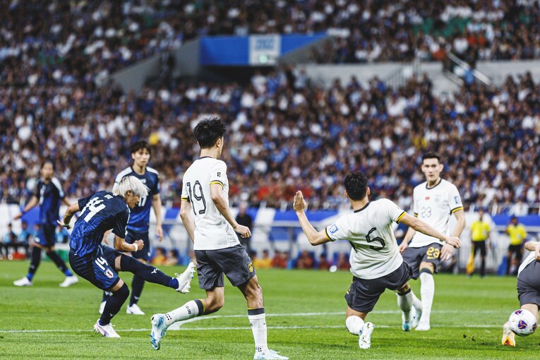 伊東純也のゴールシーン。9月5日、埼玉スタジアム2002（1枚目／全15枚）©Kiichi Matsumoto