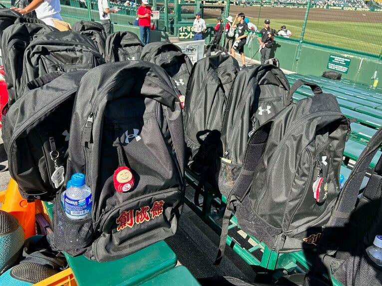 球児のバッグはリュックが大半 ©Yukiko Umetsu