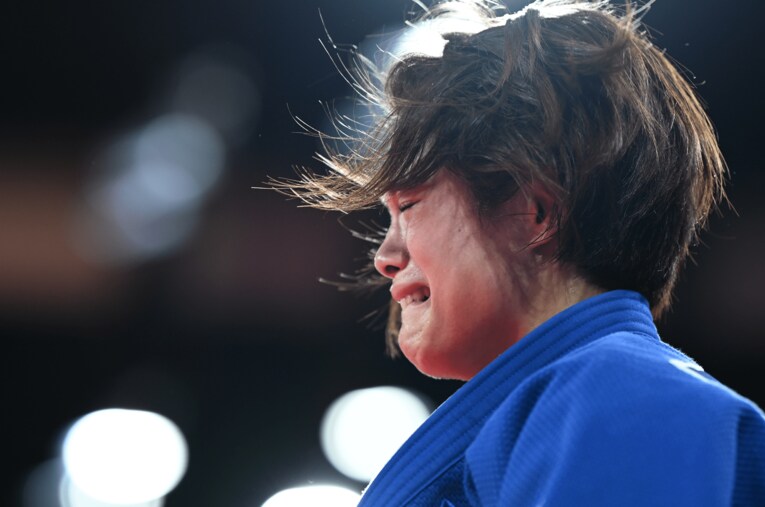 兄妹での連覇を期待されていた阿部詩（24歳）。まさかの敗退に、柔道大国フランスでも衝撃が走った　©Naoya Sanuki/JMPA