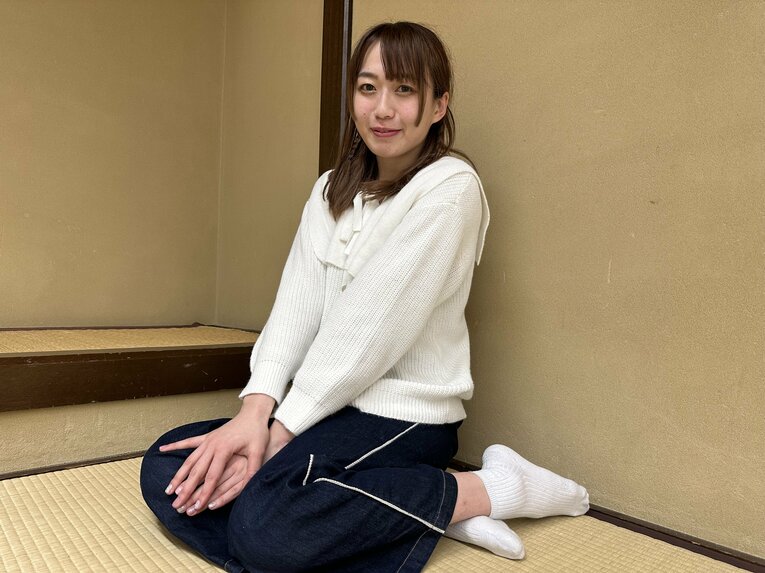 両国国技館の控室にて、インタビューに応じた上谷