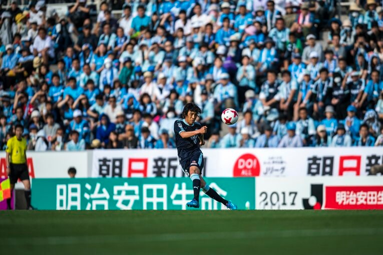 2017年にジュビロ磐田に移籍した中村俊輔　©Sports Graphic Number