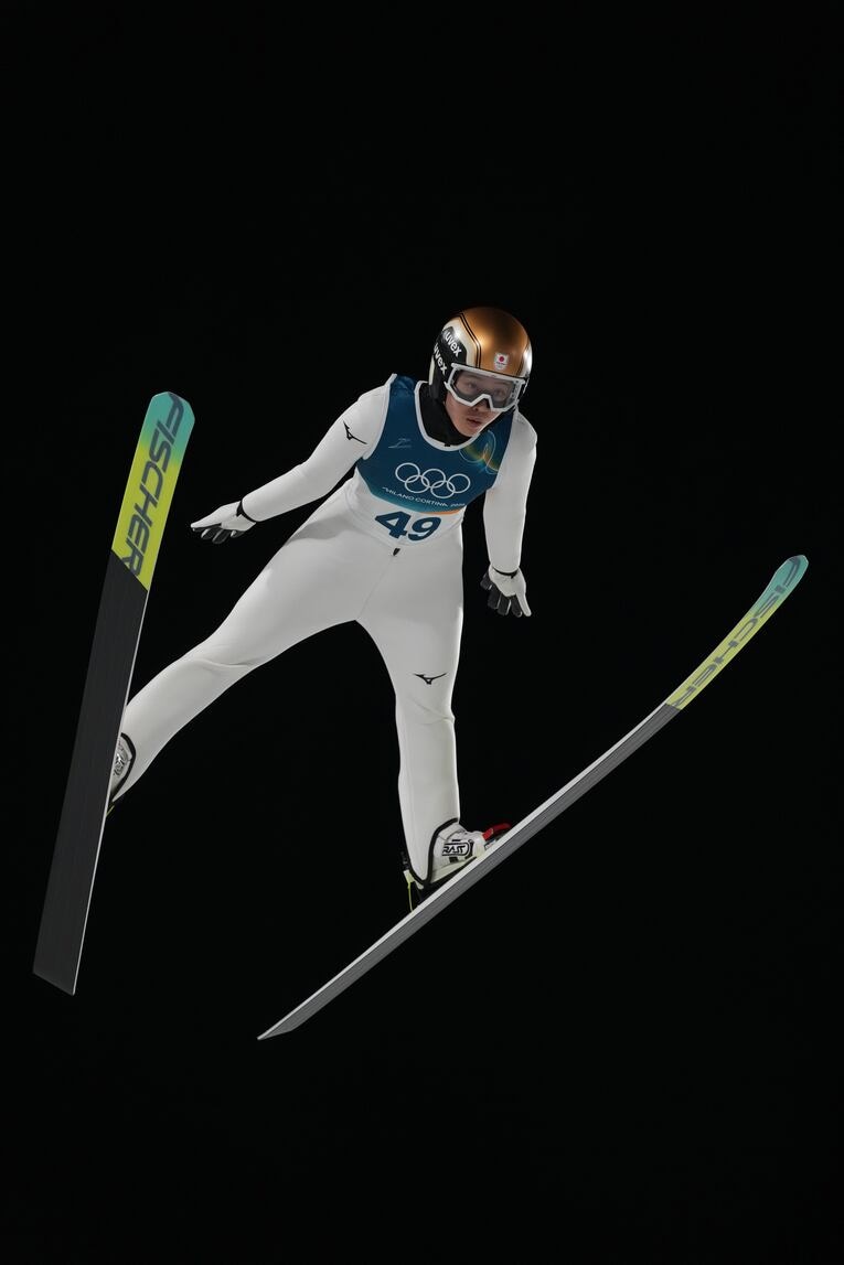 ミラノ・コルティナ五輪女子ノーマルヒルの現地写真【スワイプするとそのほかの写真もご覧になれます】　©Tsutomu Kishimoto／JMPA