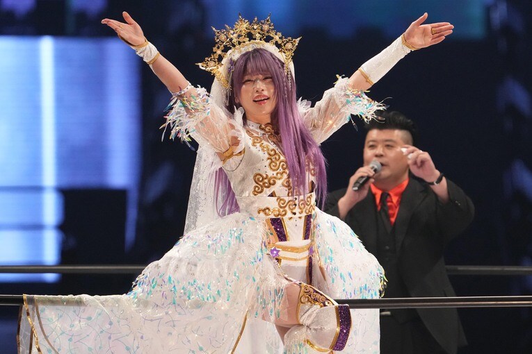 最後のコールを受ける中野たむ　©Masashi Hara