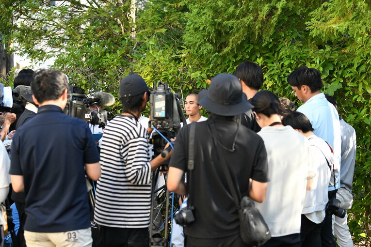 記者が抗議も…実際の試合後取材の様子　©Kota Inoue