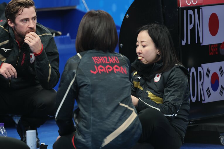 2022年北京五輪、韓国戦の“もぐもぐタイム”　©JMPA