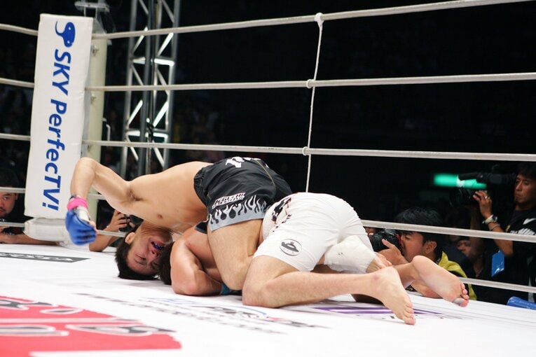 最後はチョークスリーパーで試合を決めた