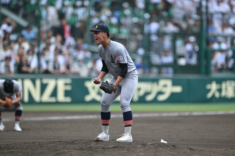 今大会でエースナンバーを背負った関だが、中学時代は決して有名力手ではなかった　©︎Hideki Sugiyama