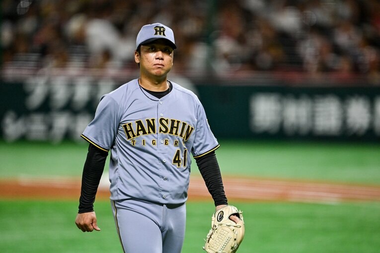 昨年の日本シリーズで先発した村上　©︎Nanae Suzuki