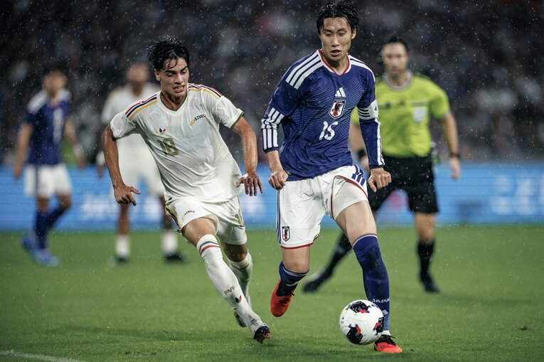 キリンカップ・ベネズエラ戦で活躍する鎌田　©Kiichi Matsumoto