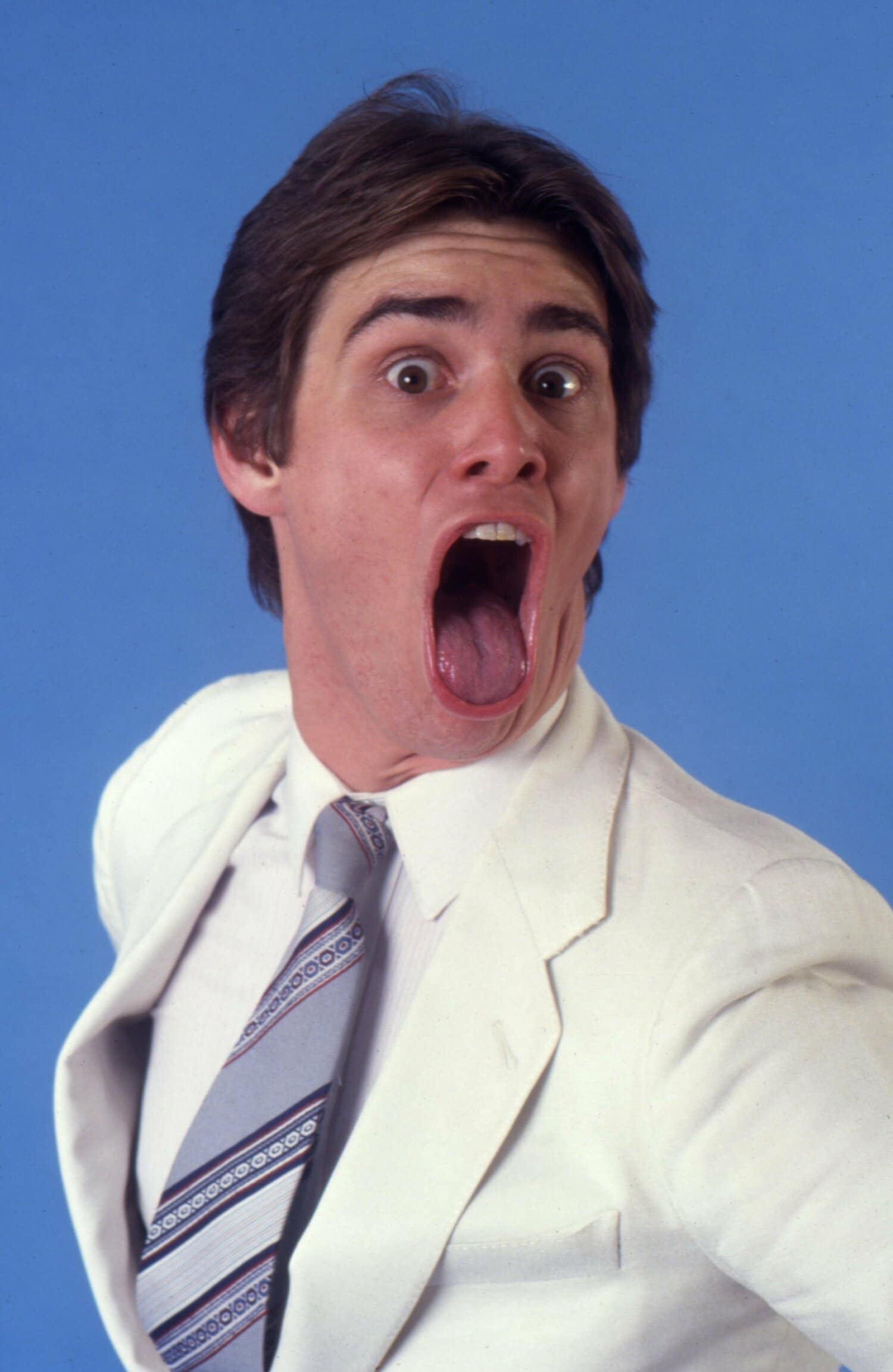 国崎さんが憧れているというジム・キャリー（写真は92年撮影）。『トゥルーマン・ショー』や『マスク』など代表作多数　©Getty Images