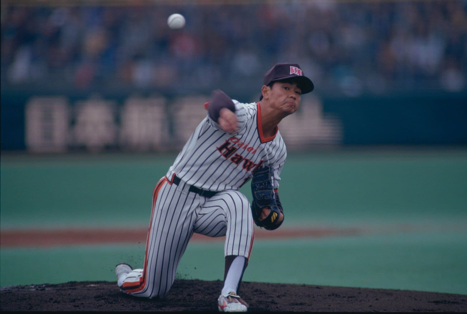 4球団競合の末、ドラフト1位でダイエーに入団した若田部健一(1992年)©️Naoya Sanuki