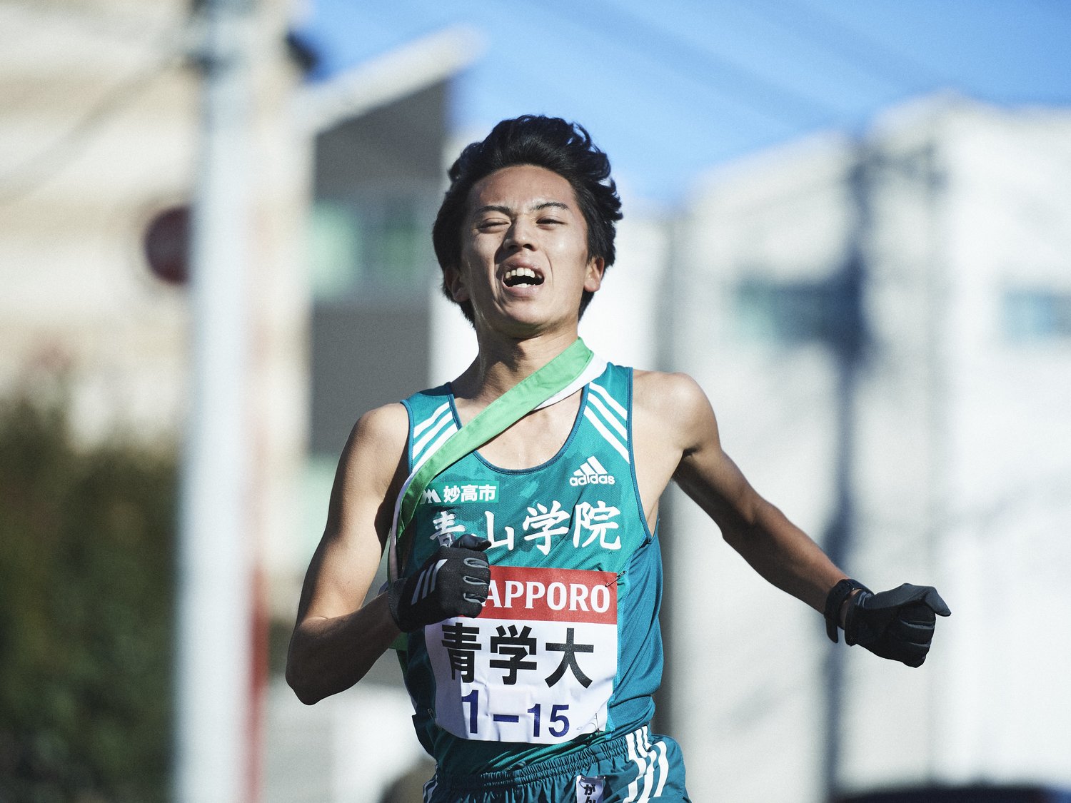 主将の神林を予定していたという3区は湯原に託されたが、どこか切羽詰まった走りで余裕は見えなかった ©Yuki Suenaga