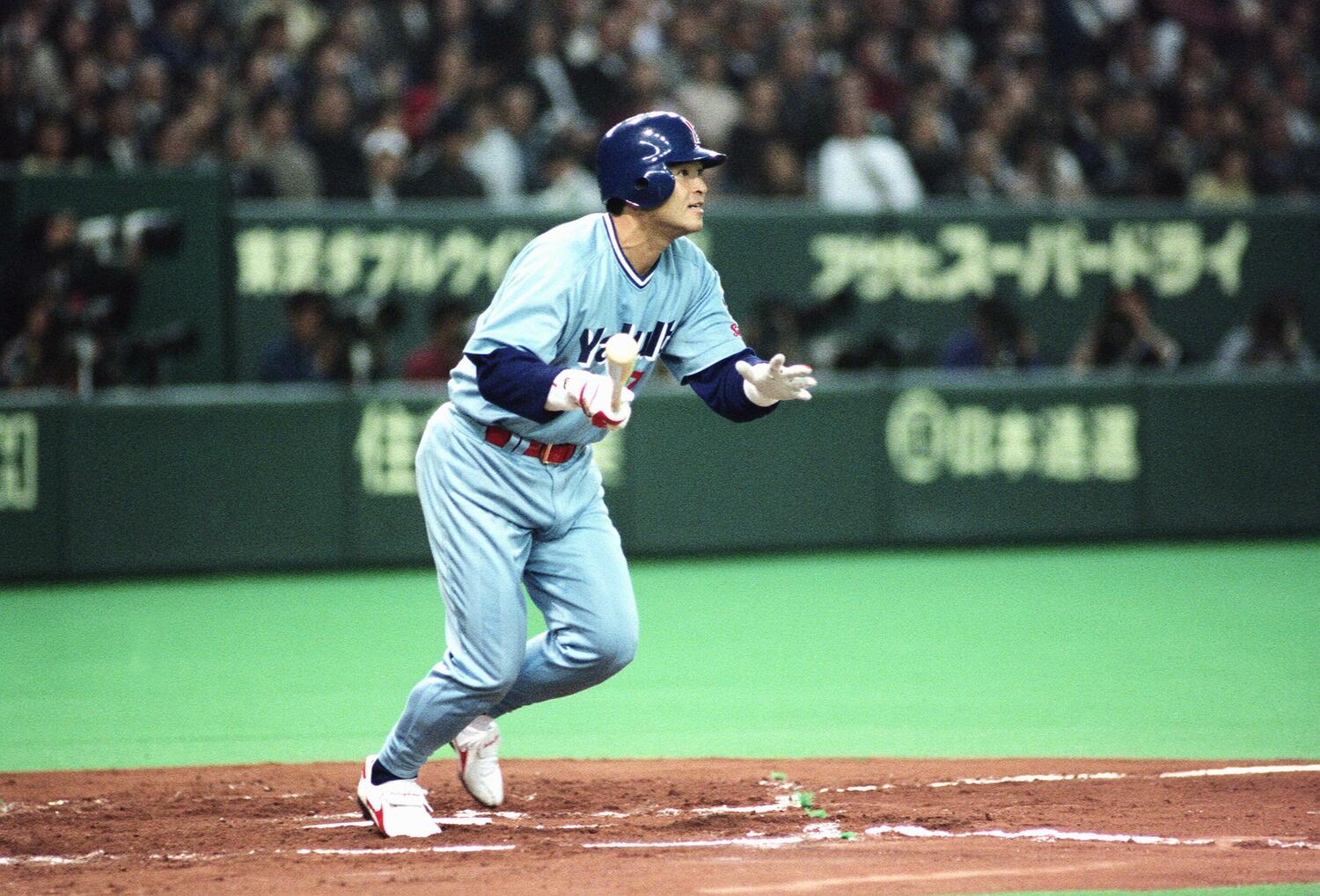 1997年の開幕戦で3打席連続本塁打を放った小早川毅彦　©JIJI PRESS