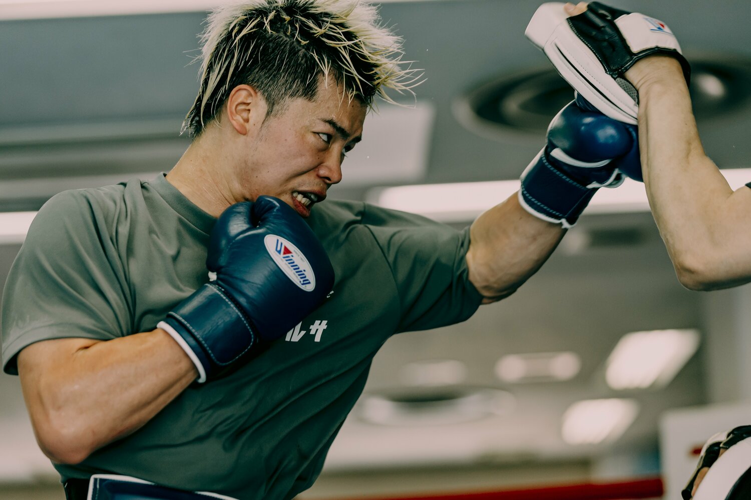 那須川天心のミット打ち(2024年5月撮影)©Kiichi Matsumoto