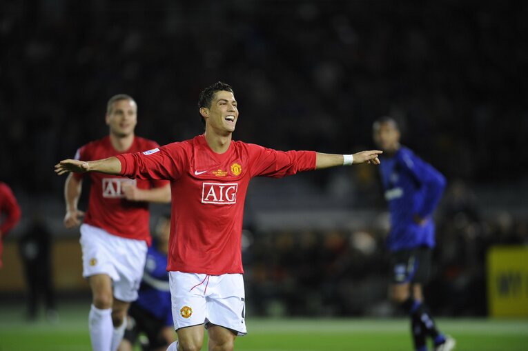 2008年クラブW杯でのC・ロナウド　©Takuya Sugiyama