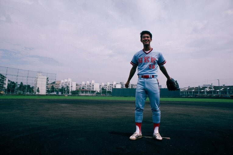 甲子園から7年後、1985年撮影の「バンビ」こと坂本　©Kazuhito Yamada