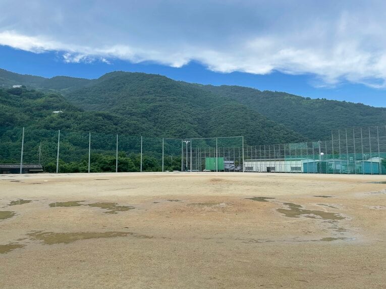 【7月現地取材】池田高グラウンドの様子　©NumberWeb