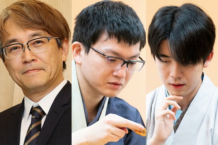 永瀬拓矢が旧知の記者に語った羽生善治や藤井聡太らトップ棋士の世代論とは ／ photograph by Shigeki Yamamoto（L）,Keiji Ishikawa（C,R）