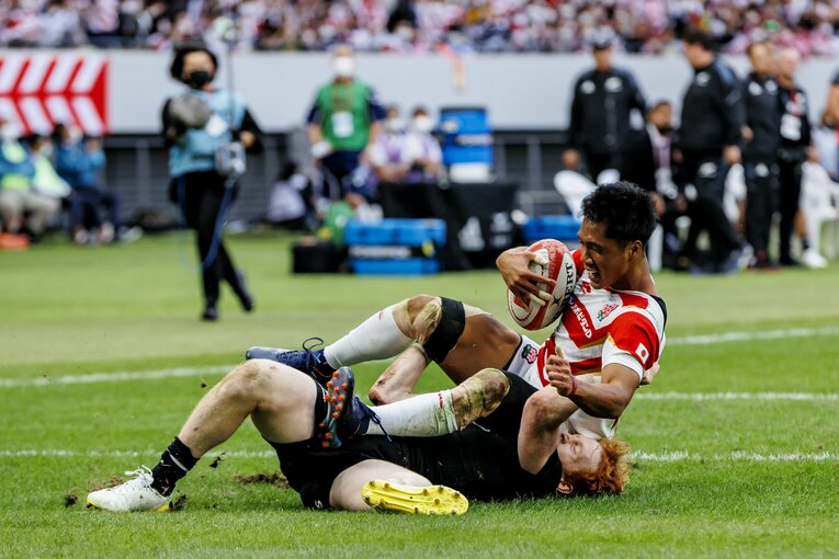 山沢拓也のトライの瞬間（2/4）©︎Kiichi Matsumoto