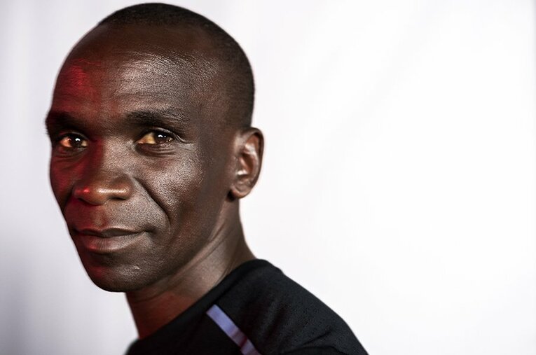 3年ぶりに開催される東京マラソンに出場する世界記録保持者のエリウド・キプチョゲ ／ photograph by Takuya Sugiyama