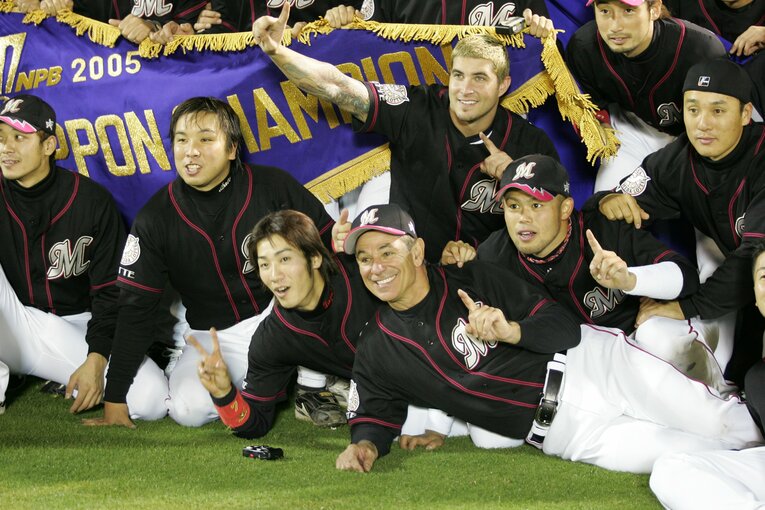 2005年、日本一に輝いたロッテ　©Tabun Matsuzono