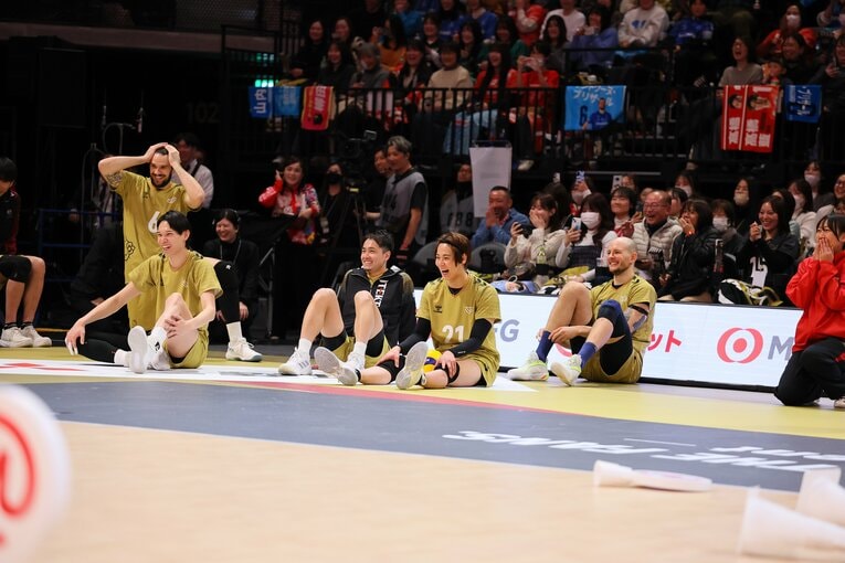 選手もファンも終始笑顔だった　©︎SV.LEAGUE