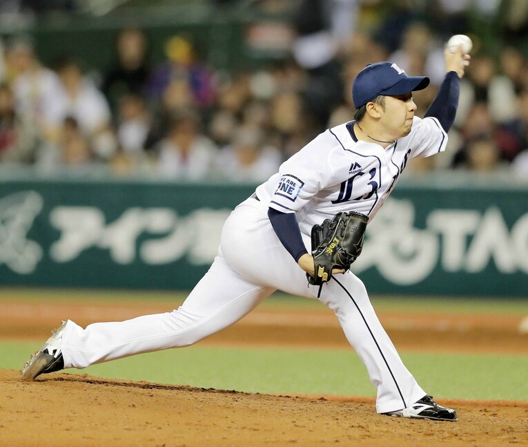 西武時代の野田昇吾（2019年）。当時はガッチリとした体型だった【スワイプするとその他の写真もご覧になれます／全30枚】©JIJI PRESS