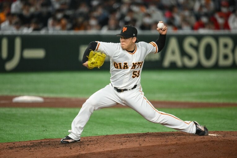 川越東高校OBの巨人・高梨雄平投手　©︎Nanae Suzuki