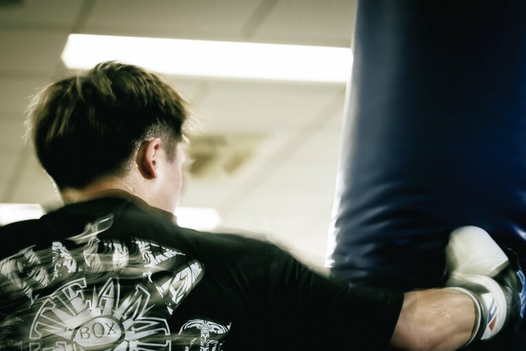 井上尚弥の公開練習　©Kiichi Matsumoto