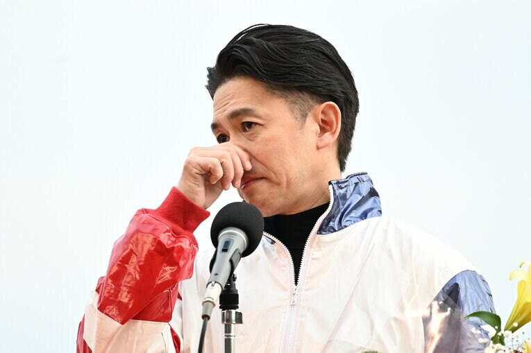 インタビュー中、感極まる場面も　©Keiji Ishikawa