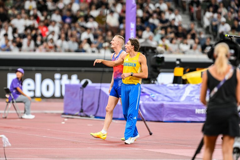 世界陸上で世界新記録を達成したスウェーデンのデュプランティス　©Nanae Suzuki