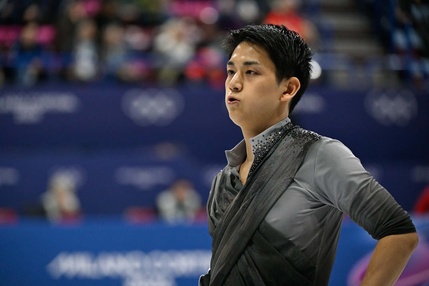 フリーの演技直前の木原龍一 ©Asami Enomoto／JMPA