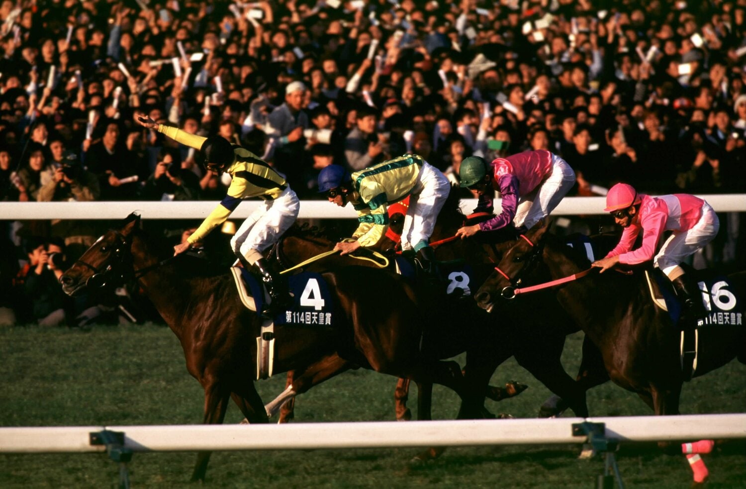 1996年の天皇賞・秋を制したバブルガムフェローと蛯名正義　©Keiji Ishikawa