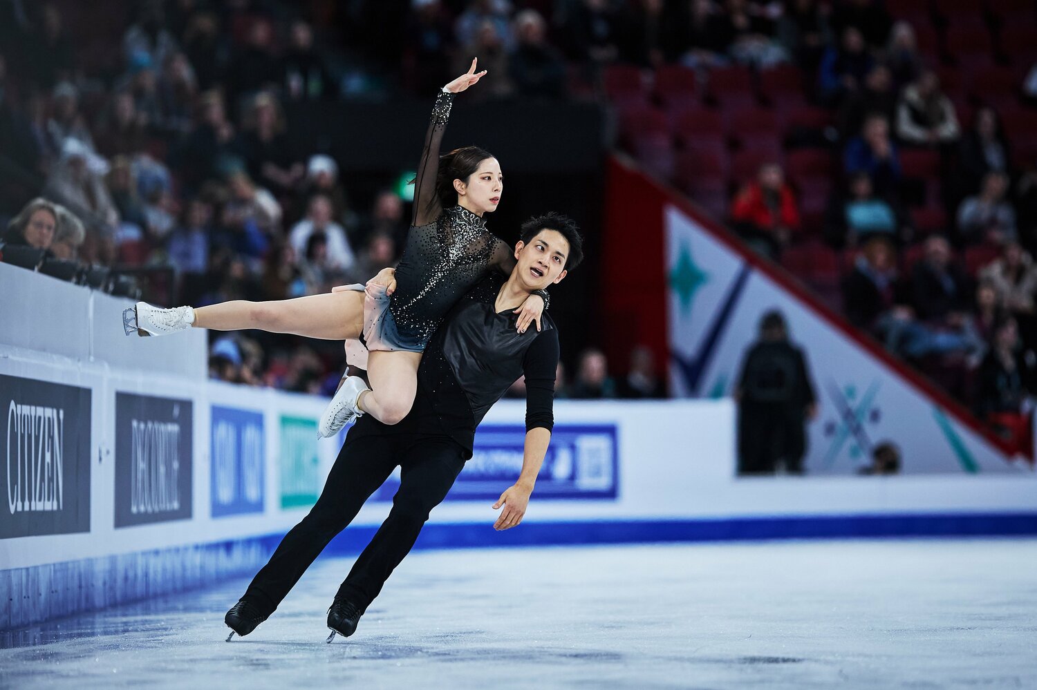 長岡のペア転向のきっかけにもなった“りくりゅう”こと三浦瑠璃＆木原龍一組　©Getty Images