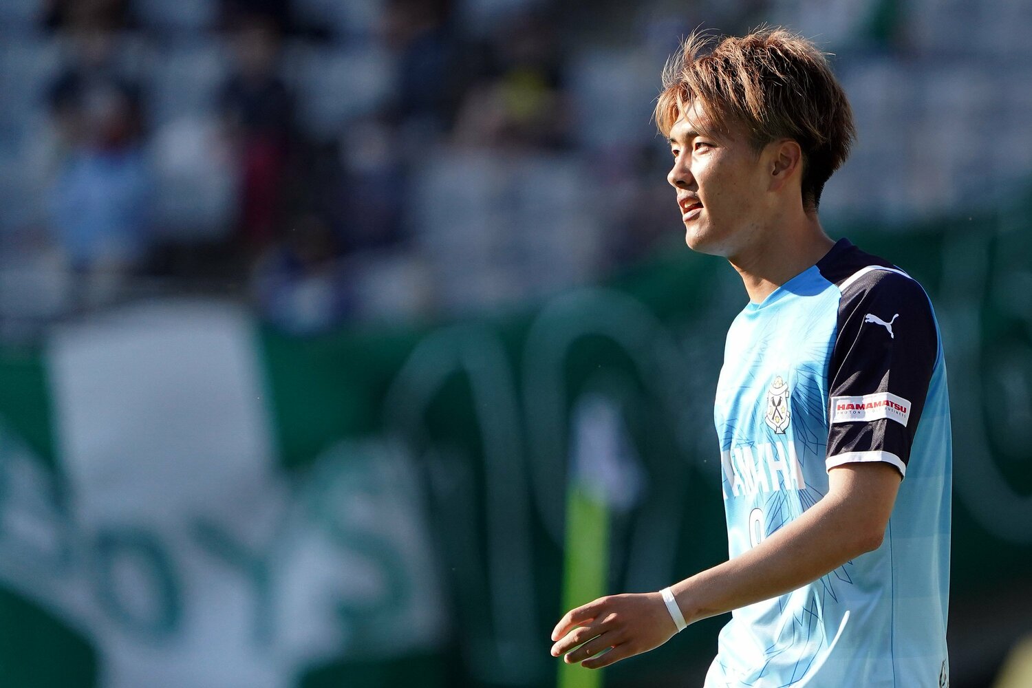 ジュビロ磐田時代の小川航基（2021年）©Koji Watanabe/Getty Images