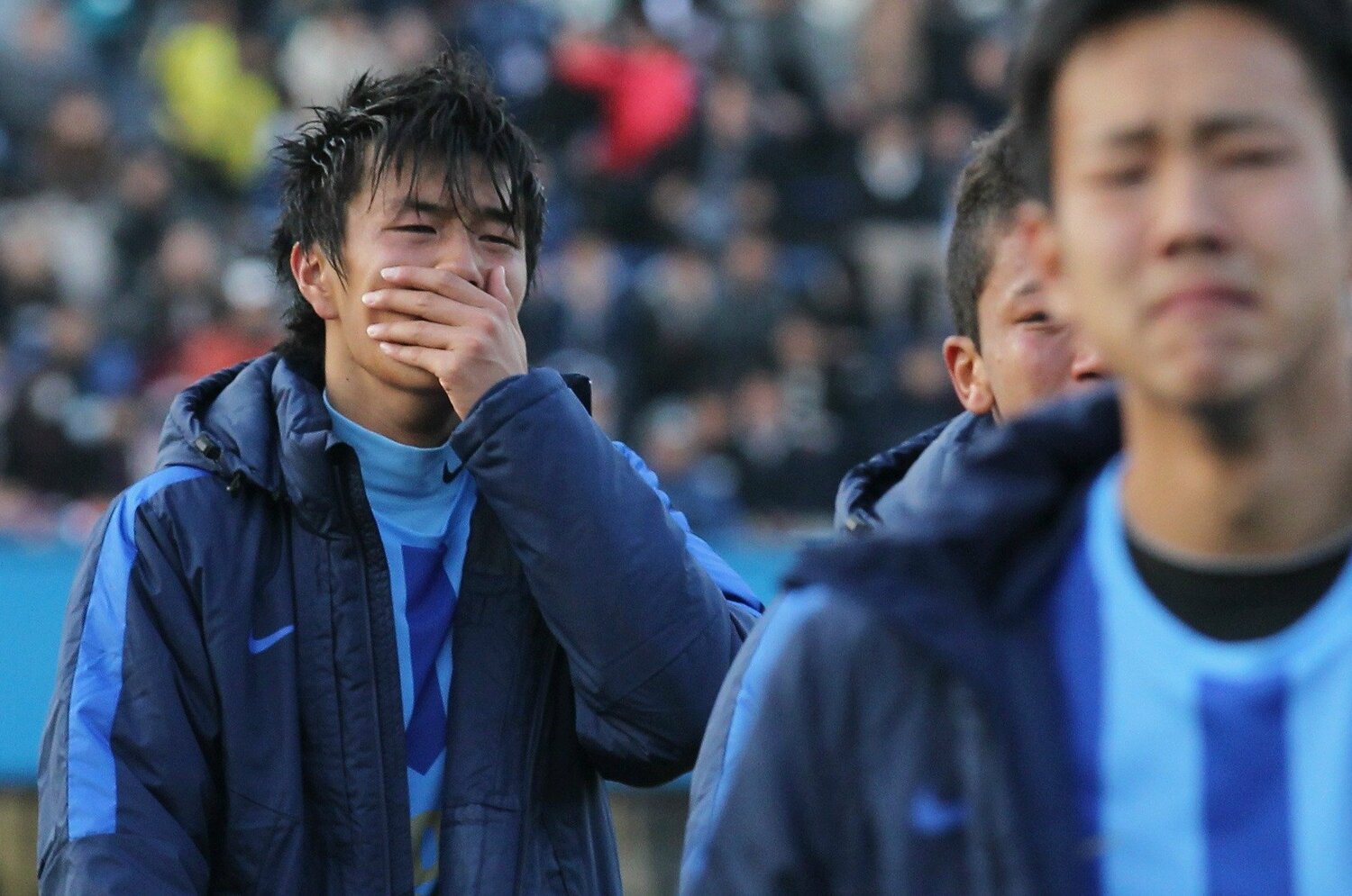 選手権で敗退した直後の桐光学園・小川　©Getty Images